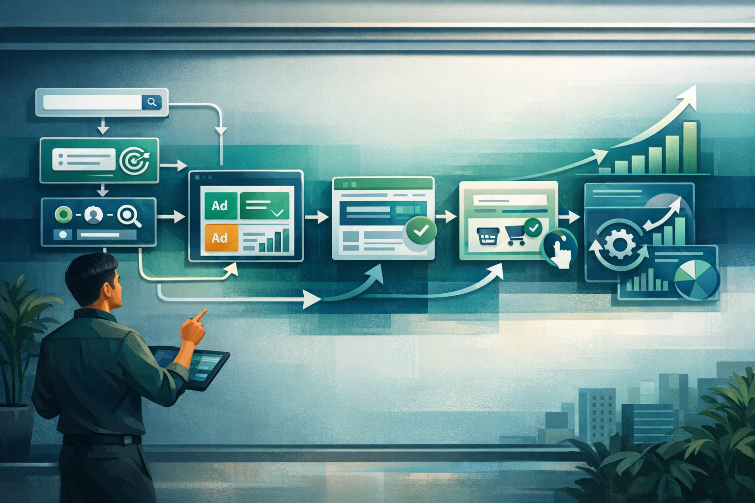Illustration of search engine marketing Malaysia for businesses
